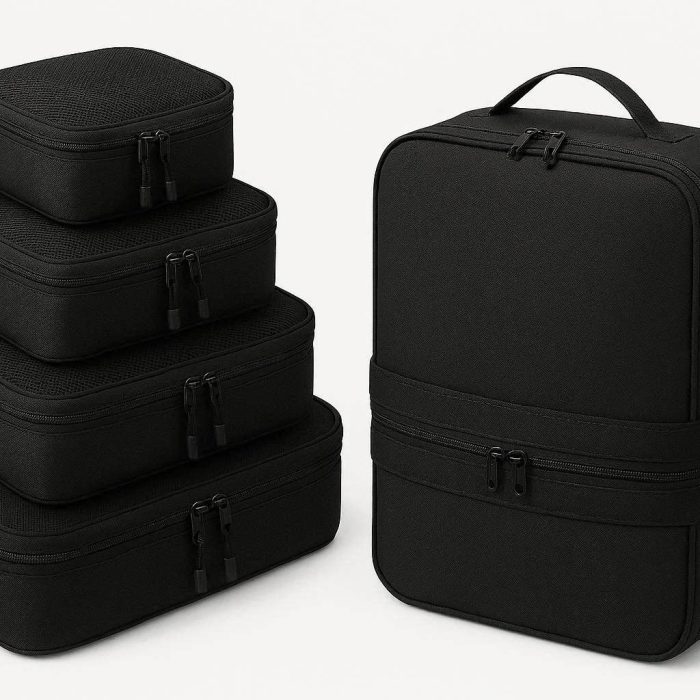 Compression Packing Cubes Expandable Travel Luggage Organizer Set for Carry On Suitcase Bags