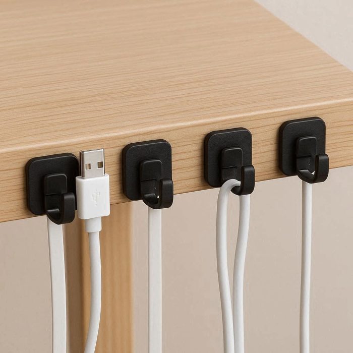 Command Cord Organizer Hooks Small Wire Cable Management Clips for Desktop Nightstand Office