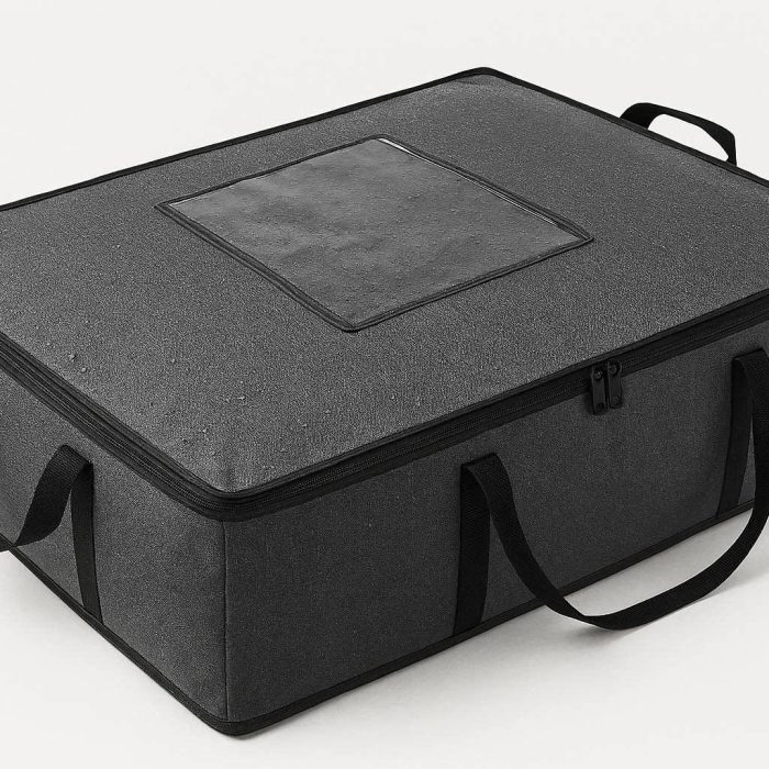 Oxford Fabric Underbed Storage Bag Heavy Duty Waterproof Clothes Pouch with Three Handles