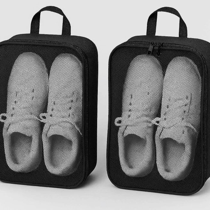 Mesh Travel Shoe Bags Large Waterproof Footwear Organizer Pouch with Sturdy Zipper Closure