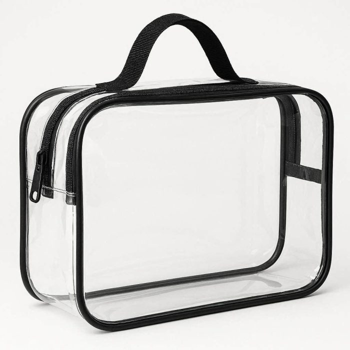 Clear Plastic Cosmetic Bag Approved Toiletry Pouch Airport Stadium Security Confirmed Tote Bags